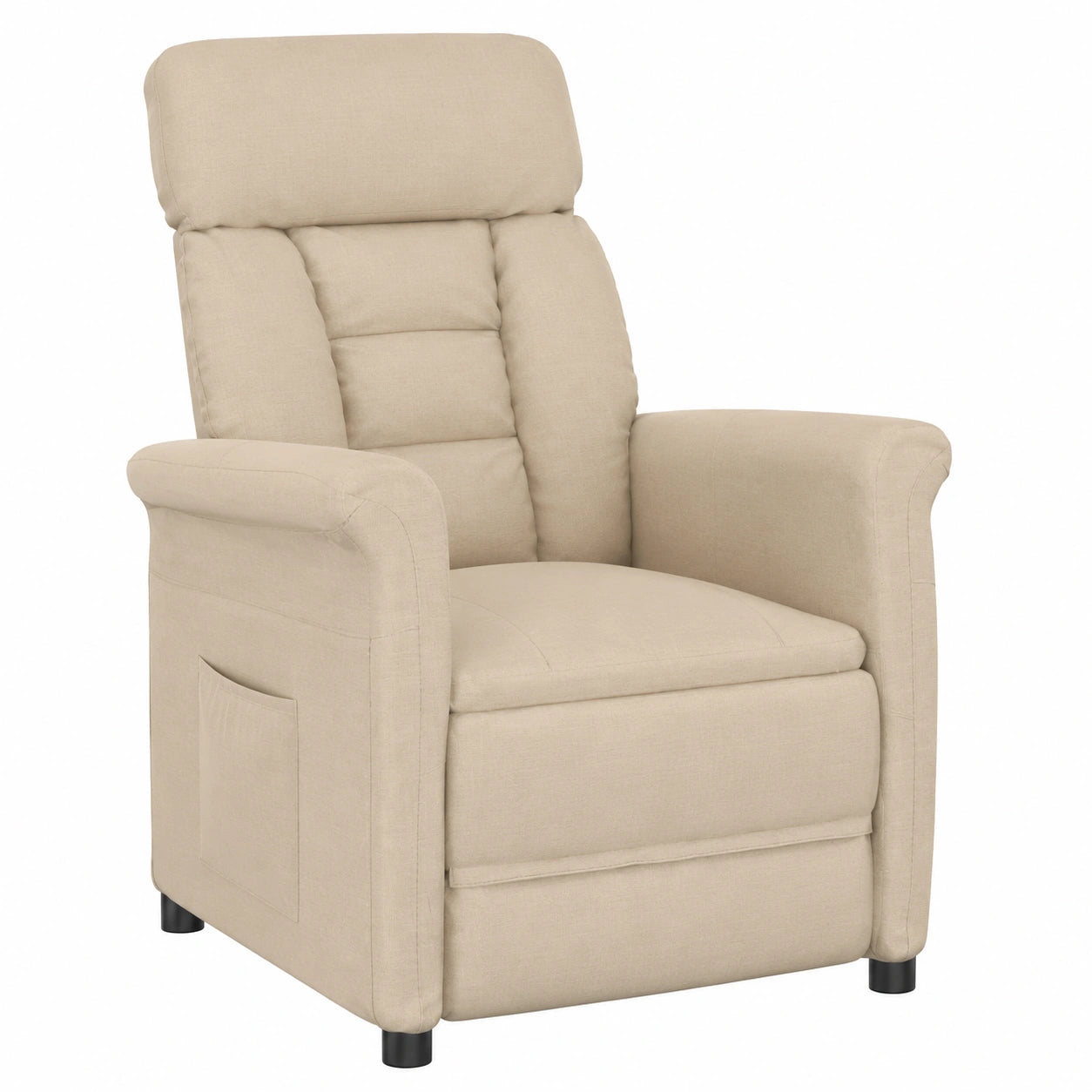 Poltrona Sublime in Microfibra Cream con Massaggio a 6 Punti, Ergonomica, con USB e Schienale Regolabile