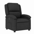 Poltrona reclinabile elettrica in pelle nera con comfort premium