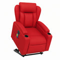 Poltrona Relax Elettrica in Ecopelle Rossa con Funzione Lift