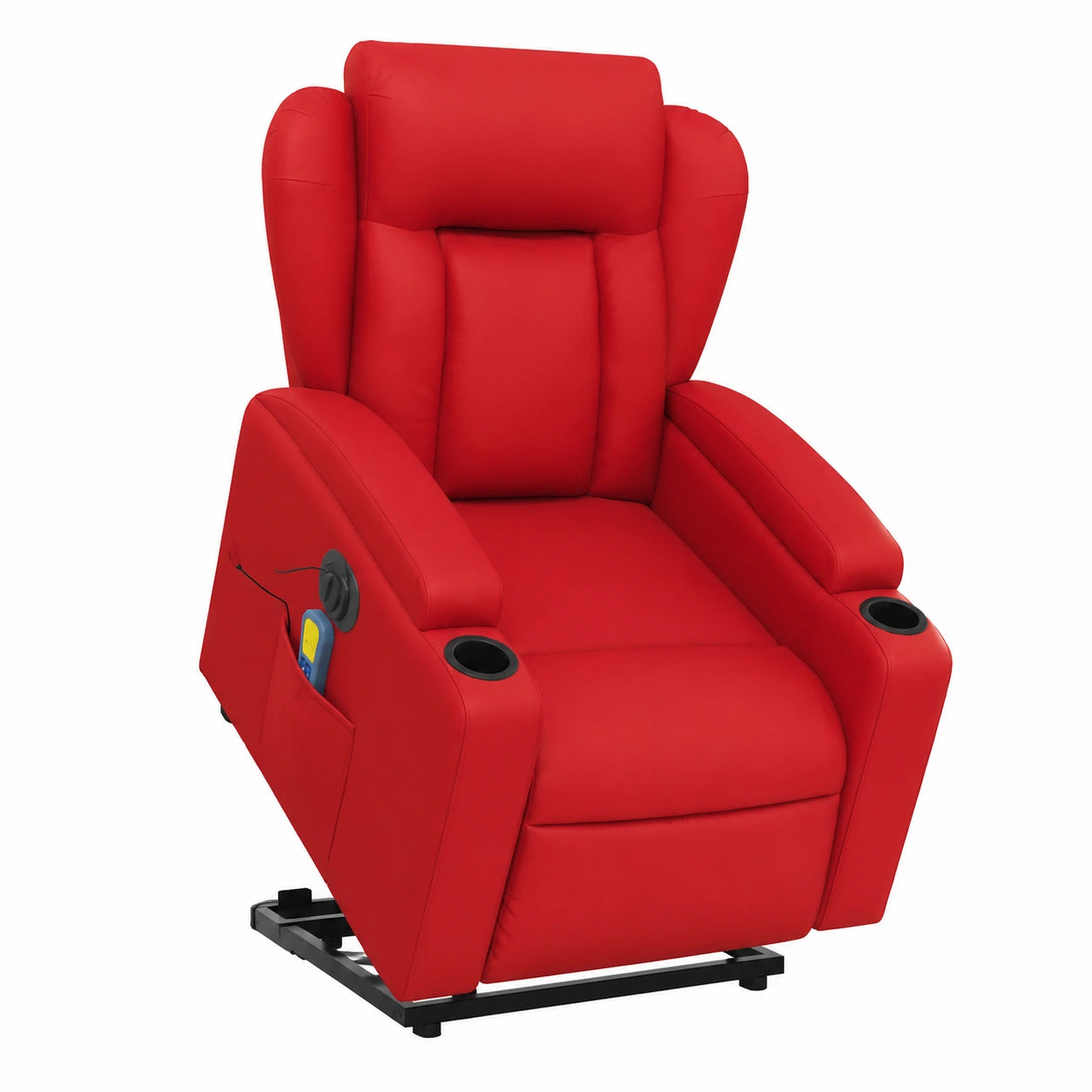 Poltrona Relax Elettrica in Ecopelle Rossa con Funzione Lift