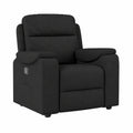 Poltrona Relax Reclinabile con Vibrazione, Poliestere e Struttura in Metallo, 96x99x102 cm