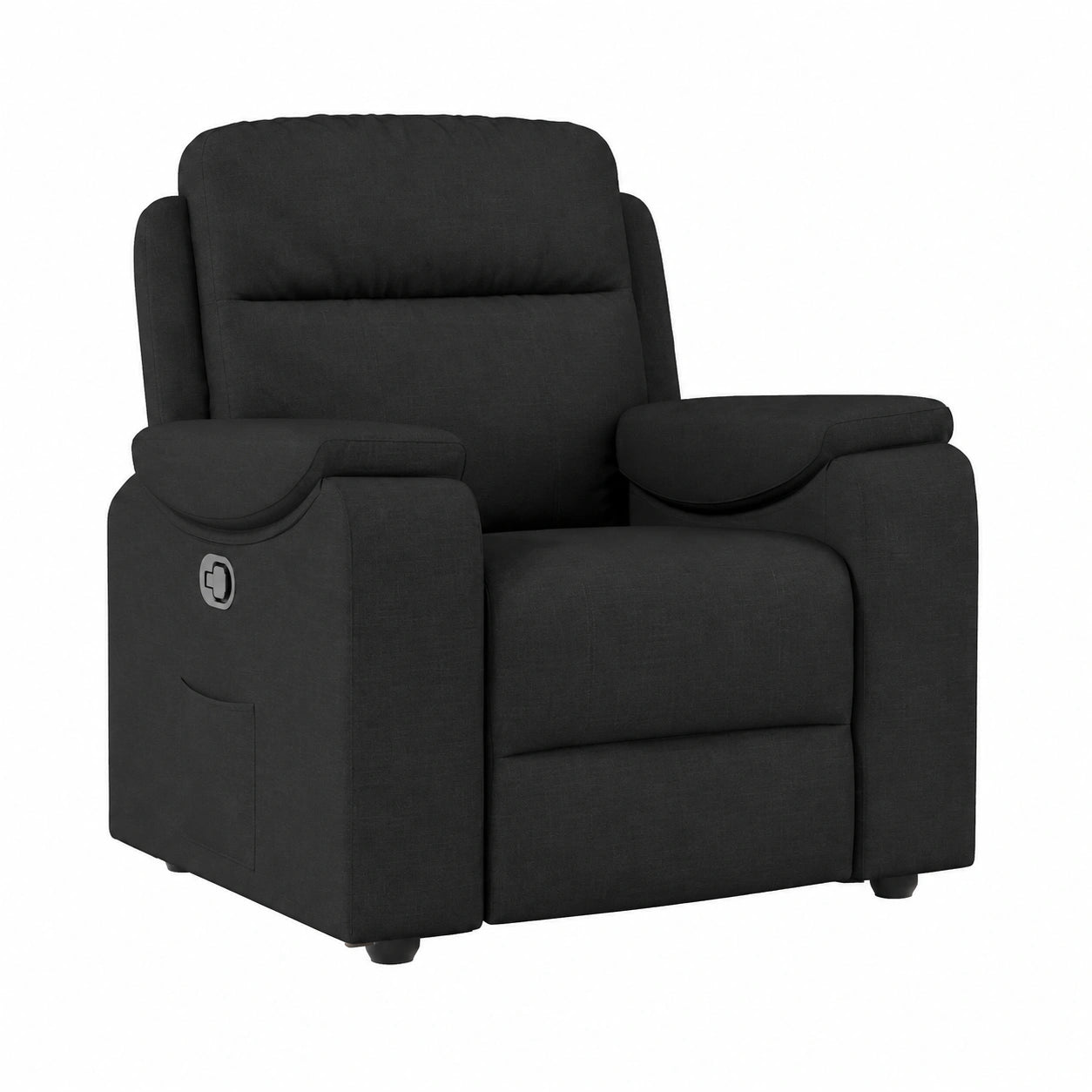Poltrona Relax Reclinabile con Vibrazione, Poliestere e Struttura in Metallo, 96x99x102 cm