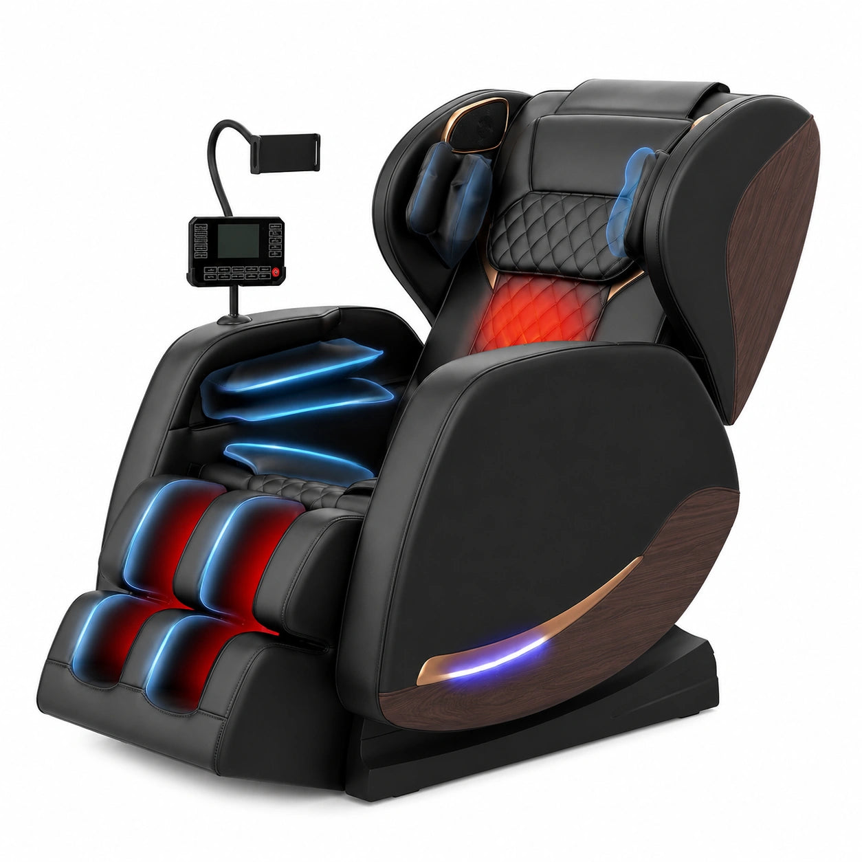 Poltrona Massaggio Zero Gravity con 14 Rulli e Bluetooth